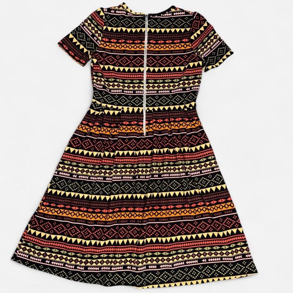 LulaRoe Amelia Pleated Dress with Boho Geometric Tribal Pattern, Large - Picture 6 of 6